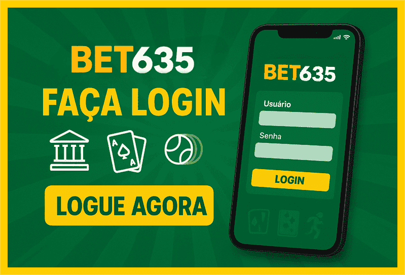 Imagem destacando login seguro na BET635 para novos usuários